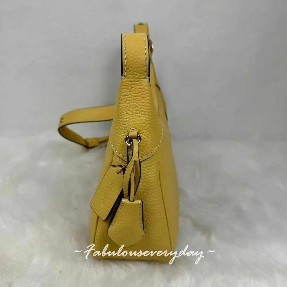Coach Ella Small Shoulder Bag Crossbody In Leather/Gold/Soft Yellow CDV36 NWT